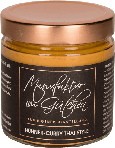 Manufaktur im Gütchen Hühnercurry Thai Style 350 g - Bild 1