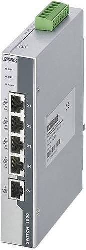 Phoenix Contact 1026937 FL SWITCH 1001T-4POE-GT Industrial Ethernet Switch, Grau - Bild 1