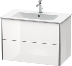 Duravit XSquare Waschtischunterschrank Wandhängend in Weiß Hochglanz B: 81 cm, T: 47,8 cm, H: 56 cm - Bild 1