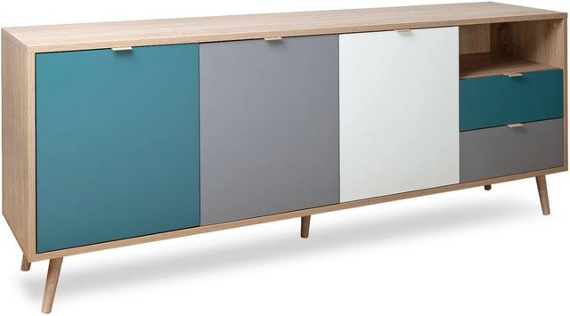 Furn.Design Sideboard Scandi Eiche Sonoma, 3-türig, Breite: 180 cm - Bild 1