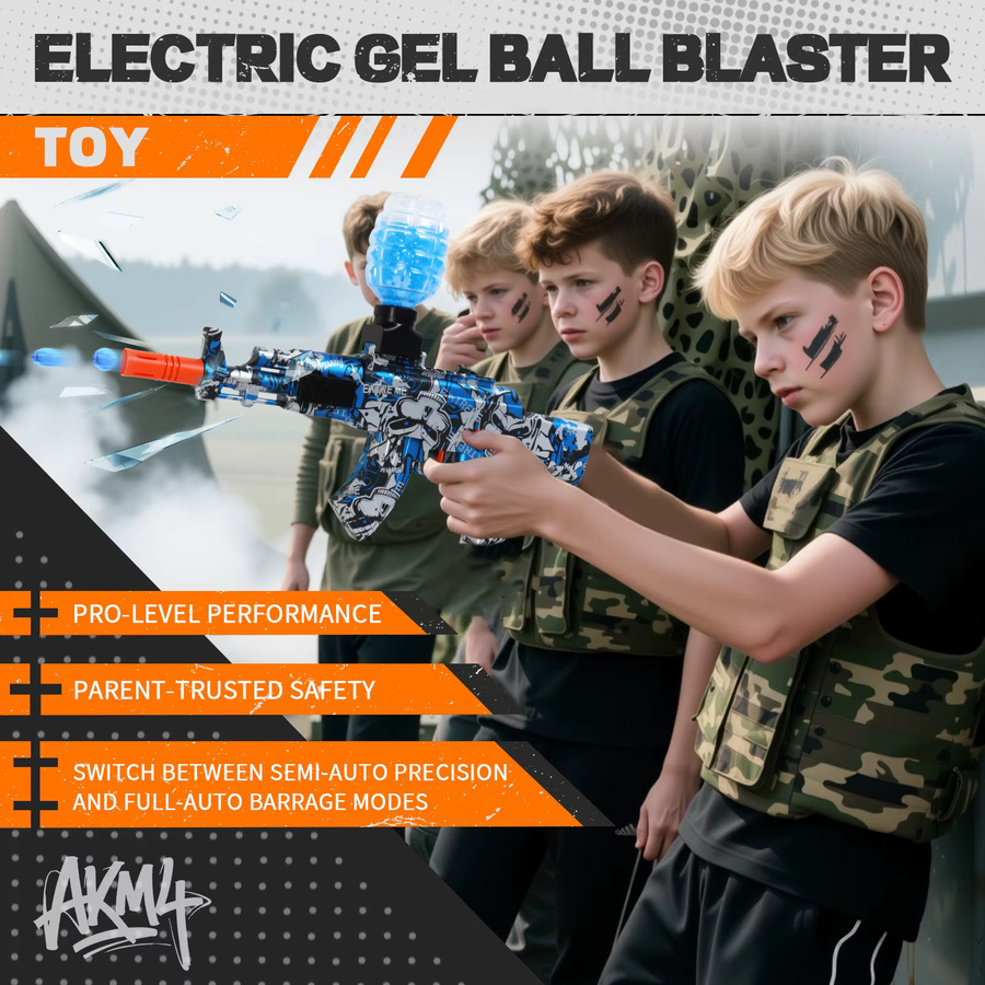 Yuizukeot Gel-Ballblaster, elektrische Auto-Fire-Spritzpistole, 2er-Pack, ab 14 Jahre - Bild 3