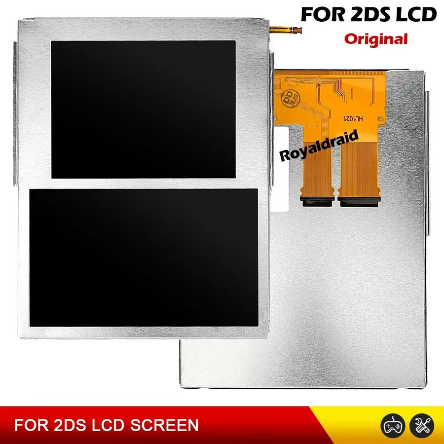 Original MBChips MC Top und Bottom LCD Display Ersatz für Nintendo 2DS und 2DS XL Gaming Konsole in Schwarz - Bild 2