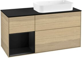 V&B Waschtischunterschrank Finion mit Wandbeleuchtung in Eichenfurnier, Farbe Braun, B/T/H: 120 x 60 cm - Bild 1