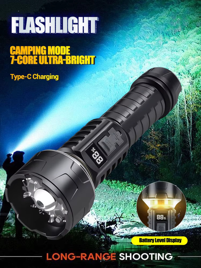 Heinast LED Taschenlampe wiederaufladbar Schwarz für Outdoor und Camping - Bild 7