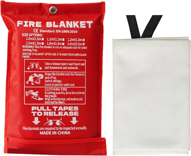 Sanke Rescue Flammhemmende Feuerlöschdecke aus Fiberglas für den Notfall - Bild 1