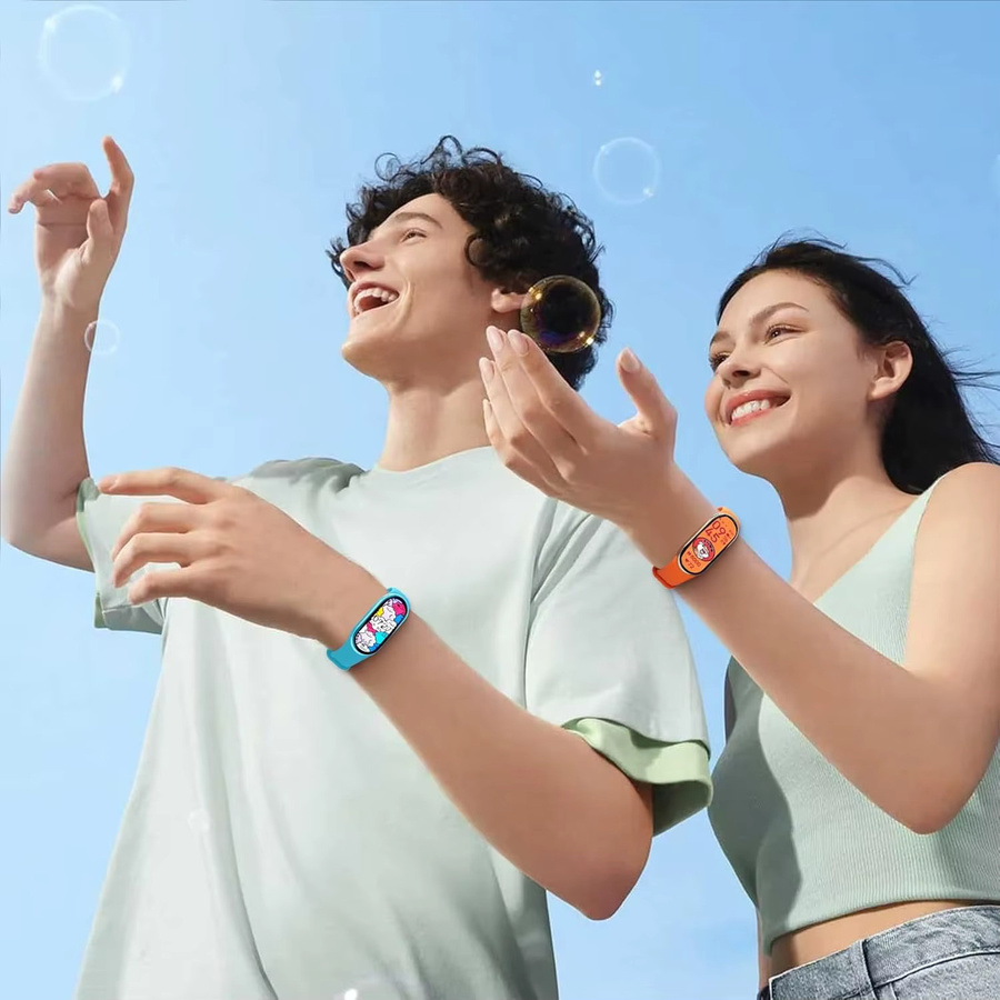 Wasserdichtes Silikonarmband für Xiaomi Mi Band 9 und Mi Band 8 in Rot, Unisex Sportband - Bild 5