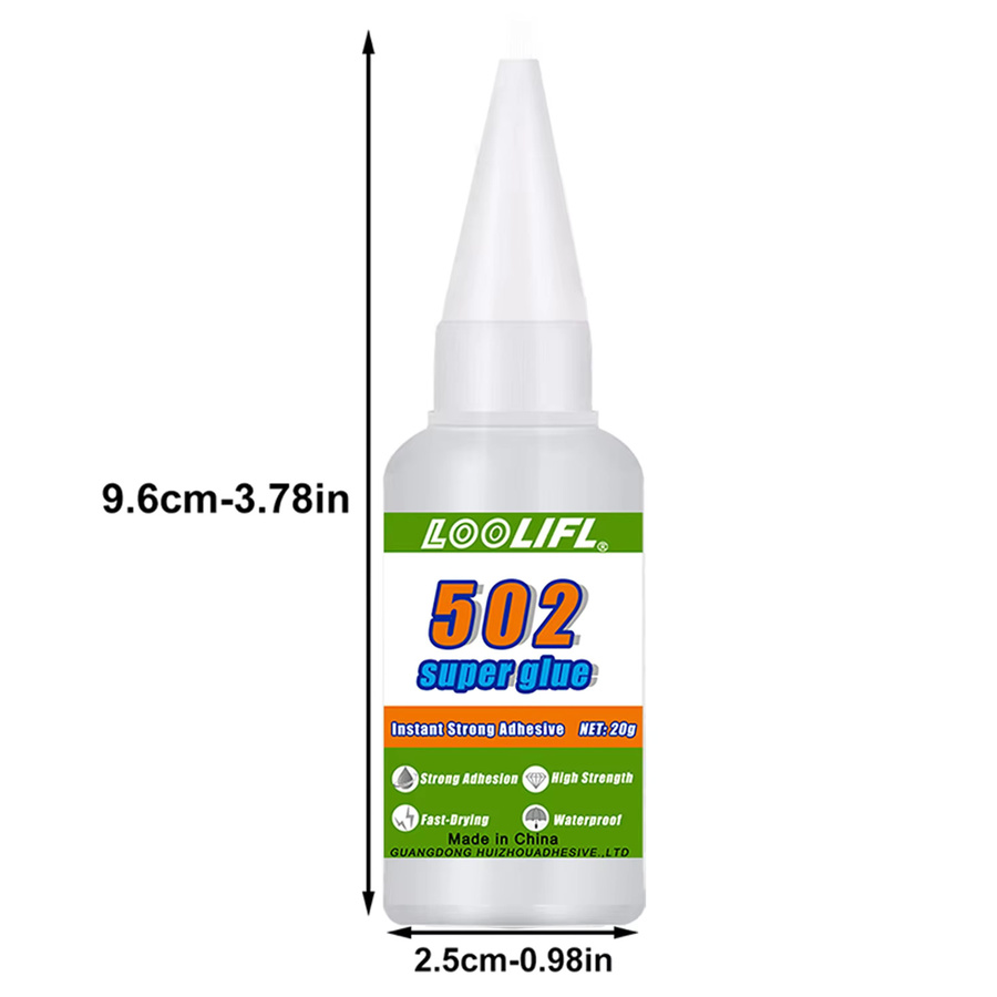 LOOLIFL 502 Superkleber Cyanacrylat-Flüssigkleber für Leder, Gummi, Glas, Metall und Kunststoff, Weiß - Bild 4