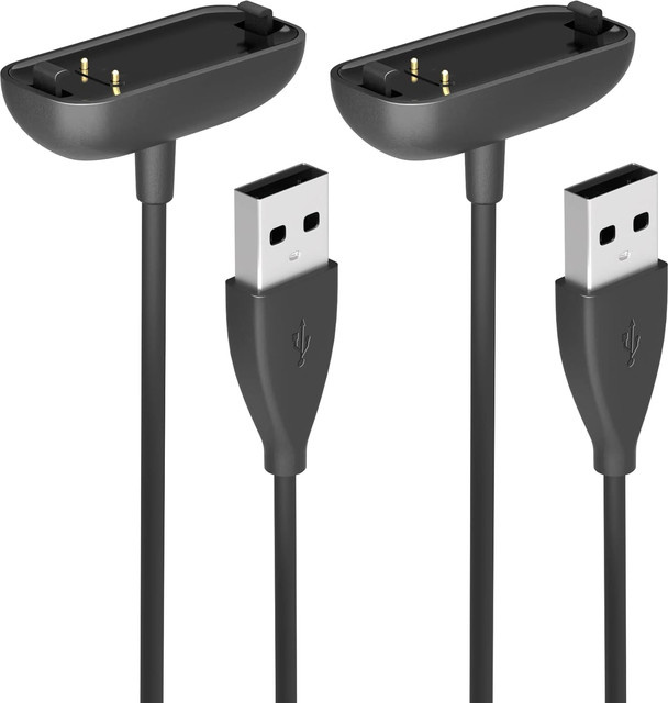 Fitbit Ersatzladegerät für Fitbit Inspire 3, USB, Schwarz, 2er-Pack - Bild 1