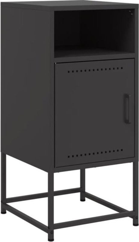 Vidaxl Nachttisch Industrial aus Stahl in Schwarz, B/T/H: 36 x 39 x 78 cm - Bild 1