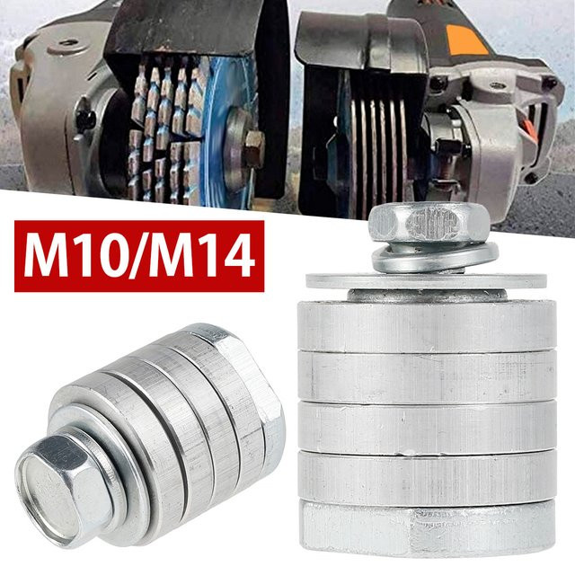 Winkelschleifer-Adapter M10 M14 für 125–230 mm als Nutmaschinen-Konverter zum Schlitzen in Silber - Bild 1