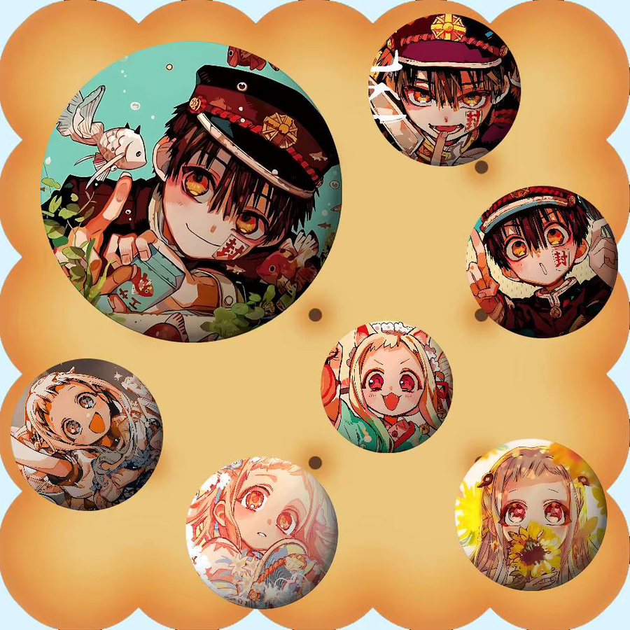 Anstecknadel Hanako-kun Cartoon, Metall, Bunt - Bild 2