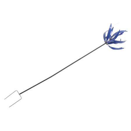 CosyHome Windskulptur Spinner Dekoration aus Eisenmetall in Blau