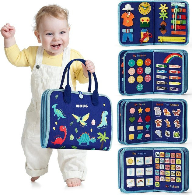 Kidsly Reise-Beschäftigungsbrett, Montessori-Spielzeug, ab 2 Jahre - Bild 1