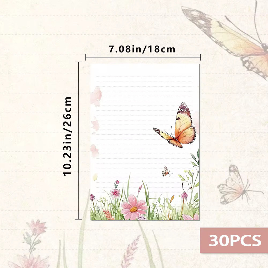 tlenpo Federpapier B5, 30 Blätter, weiß, liniertes Papier zum Abreißen für Notizen und Scrapbooking - Bild 2