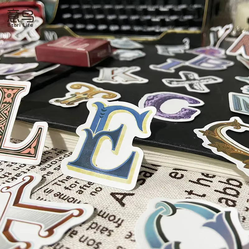 52 Stück Englisch Alphabet Buchstaben Aufkleber in Multicolour für DIY Dekoration, Planer und Schulbedarf - Bild 2