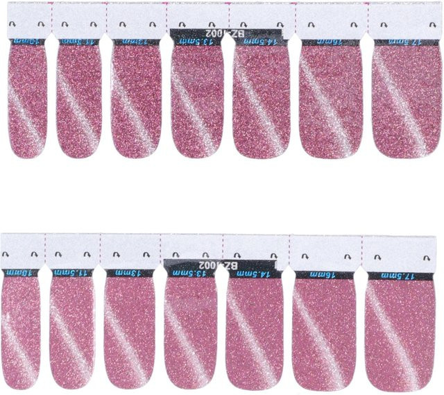 Koogeelife Nagelsticker Glitzer, pink, 14 Stück - Bild 1