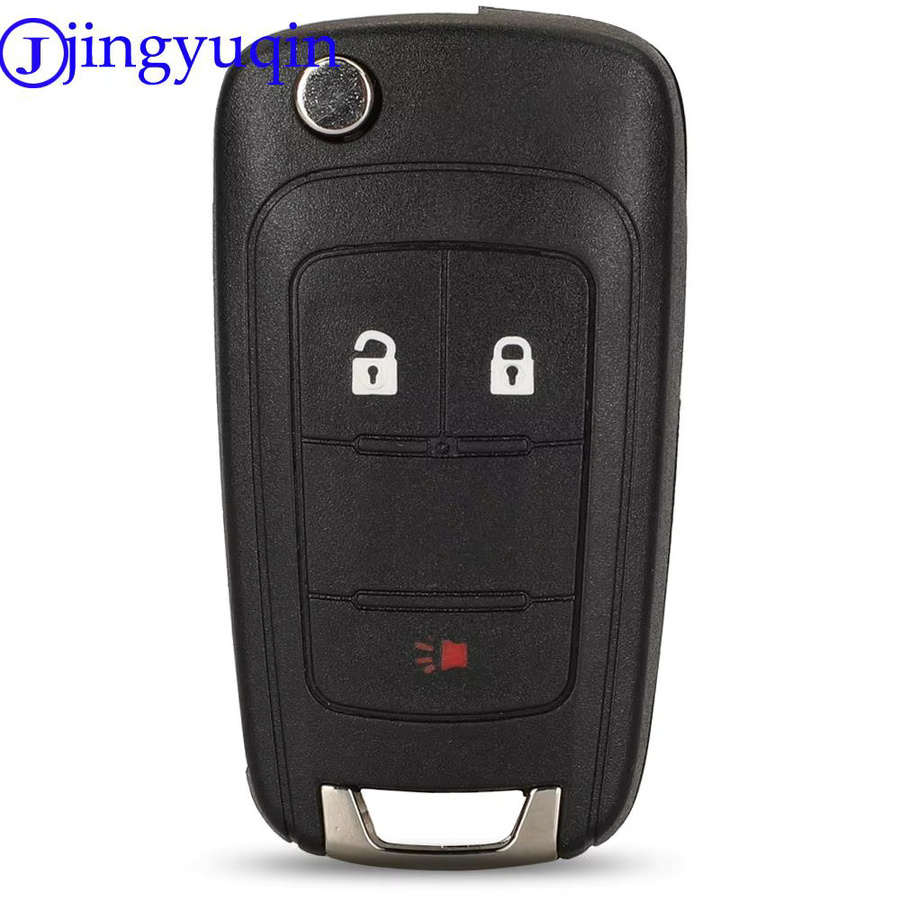 Jingyuqin Flip Folding Remote Autoschlüssel Shell für Chevrolet Cruze Epica Lova Camaro Impala, 2 3 4 5 Tasten, Farbe: Schwarz - Bild 2