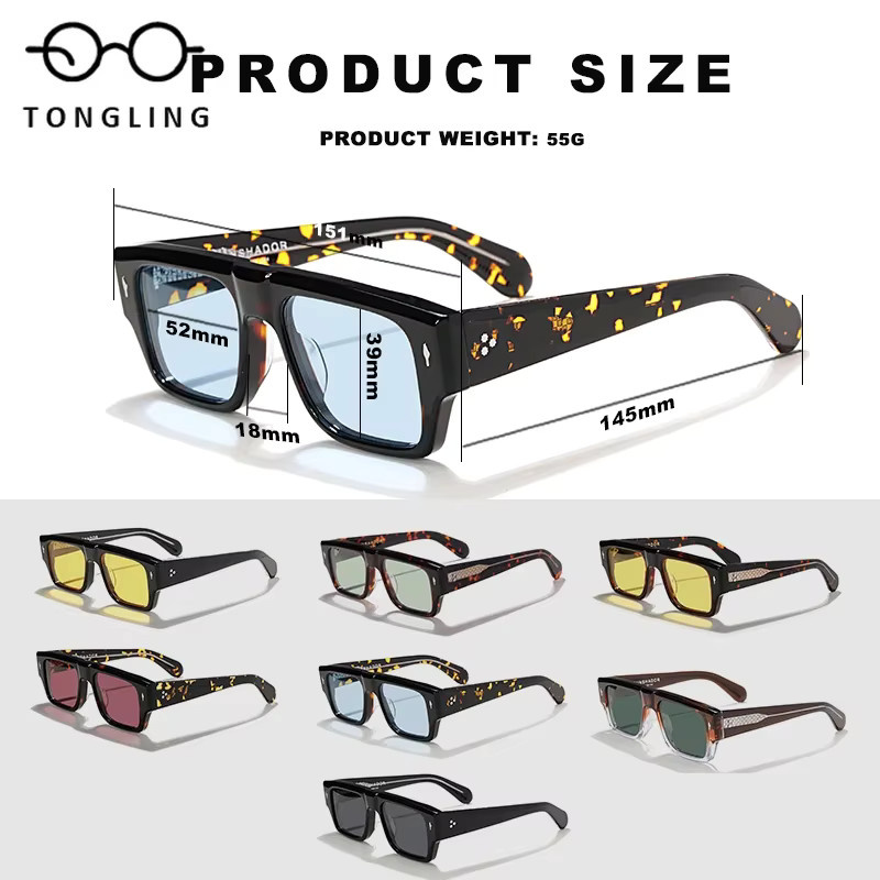 SDEVOTO Sonnenbrille, quadratisch, Vollrand, braun, Unisex - Bild 2