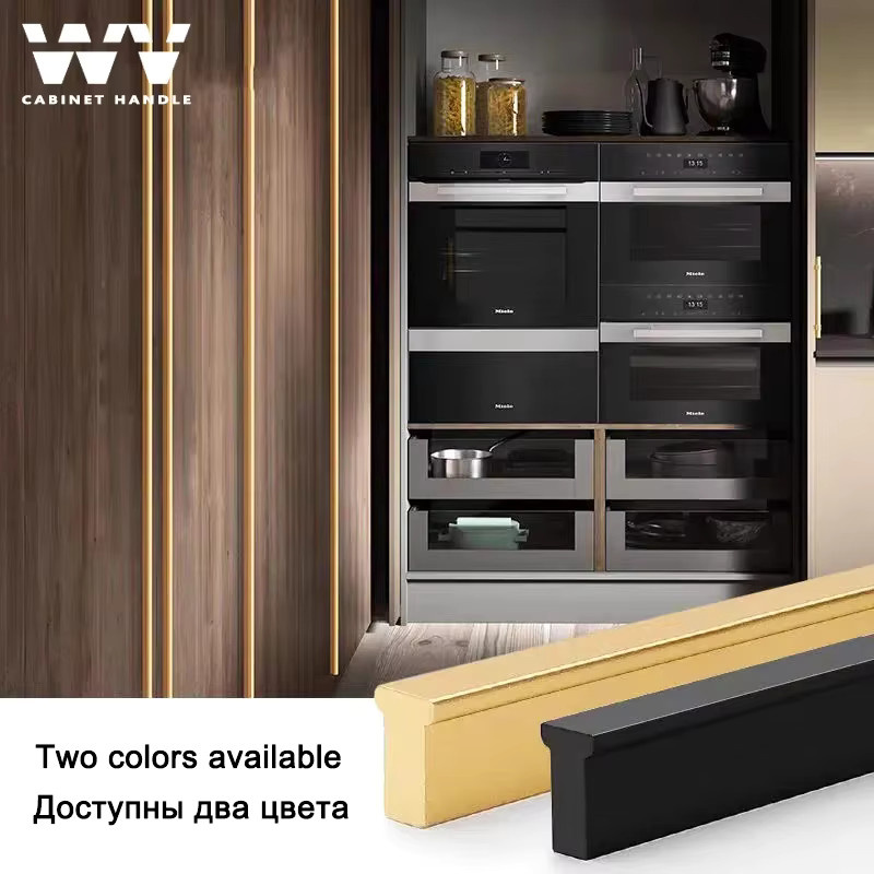 PenHardware YM Lange Schrankgriffe T-Stange aus Aluminium in gebürstetem Gold, Länge: 1200 mm - Bild 2