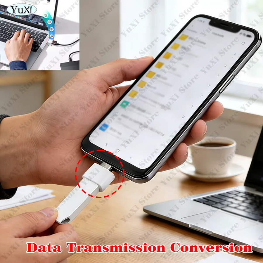 YuXi USB-C auf USB-A Adapter in Weiß für Datenübertragung von Telefon, Maus, Tastatur und USB-Stick - Bild 3