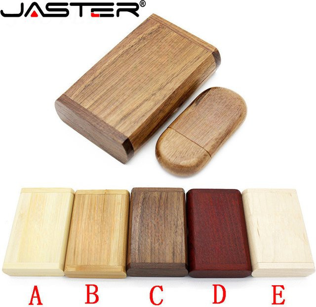 JASTER USB-Flash-Laufwerk 2.0 aus Holz und Bambus in Braun mit 128 GB Speicherplatz - Bild 1
