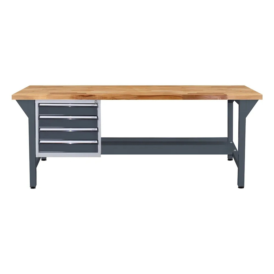 PROREGAL Werkbank Giant Rhino Plus mit 4 Schubladen in Anthrazitgrau, Traglast 500 kg, H x B x T: 84 x 200 x 70 cm - Bild 2