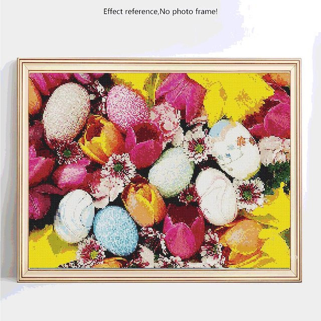 FIYO Diamant-Stickerei Set Landschaft Motiv in Gelb und Multicolour, B/H: 30 x 20 cm - Bild 1