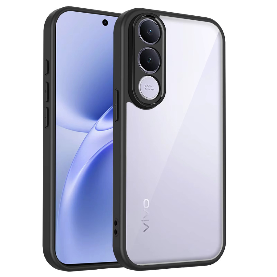 EUCAGR Handyhülle für Vivo V70 FE mit transparenter matter Rückseite und Silikon-Bumper in Blau - Bild 3