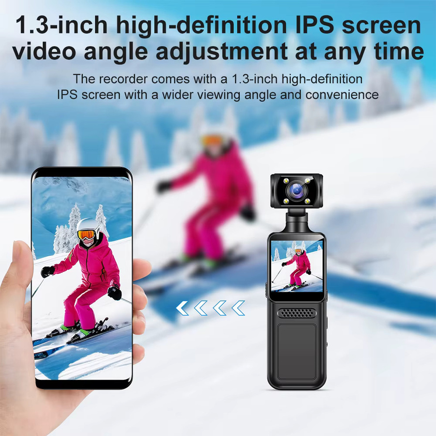 Occkic 4K Ultra HD Mini Action Kamera mit WiFi, 180 Grad drehbar und Nachtsicht, Schwarz - Bild 6