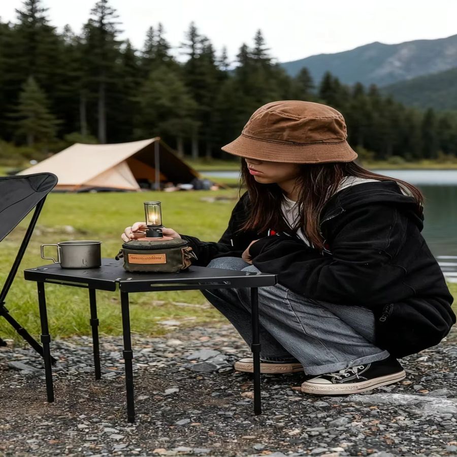 MOUNTAINHIKER Campinglampe Winddichte Gaskerzenlampe für Zeltbeleuchtung und Outdoor - Bild 1