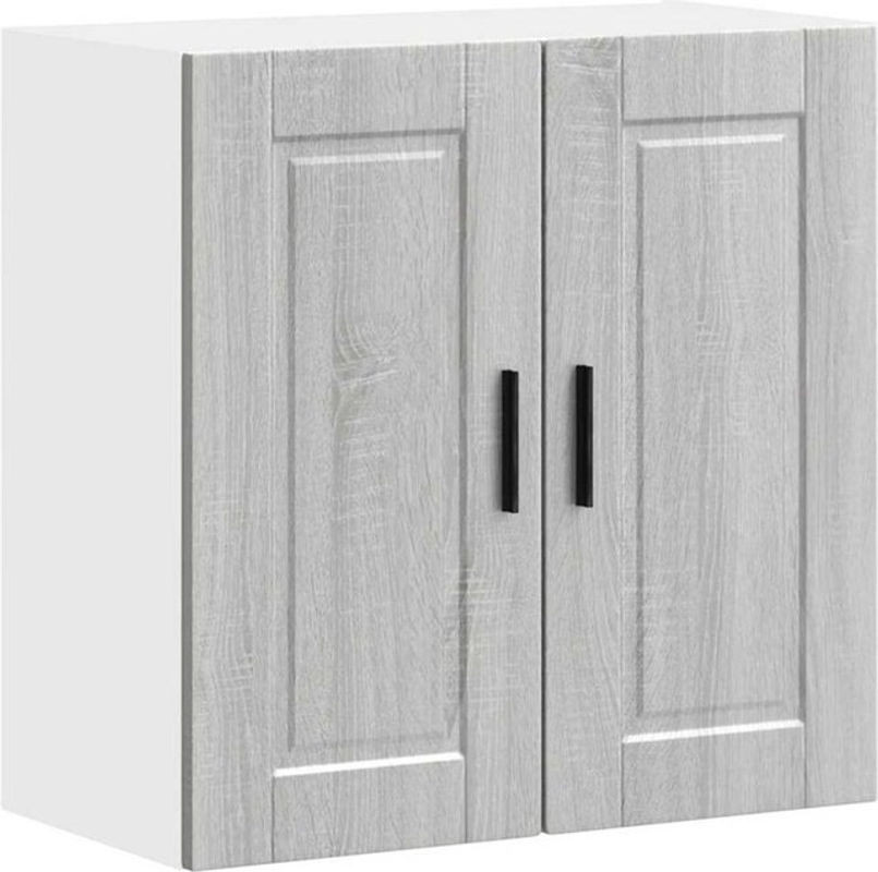 Vidaxl Küchen-Hängeschrank Porto in Grau aus Holzwerkstoff mit Drehtüren im klassischen Design - Bild 1