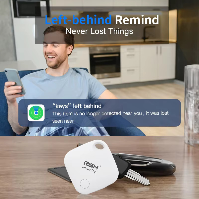 Apple Airtag Bluetooth-Tracker in Schwarz für die Find My App zur Gegenstandssuche für Schlüssel, Taschen und Gepäck - Bild 5