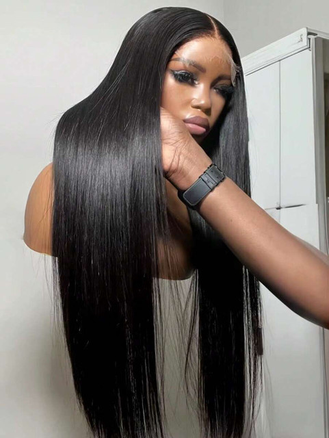 ALIANNA Spitzenperücke, glattes peruanisches Remy-Echthaar, Damen - Bild 1