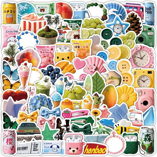 102 Stück Sommer-Themen Dekorative Aufkleber von Sticker Story Store in Multicolour für Scrapbooking und Journaling - Bild 1