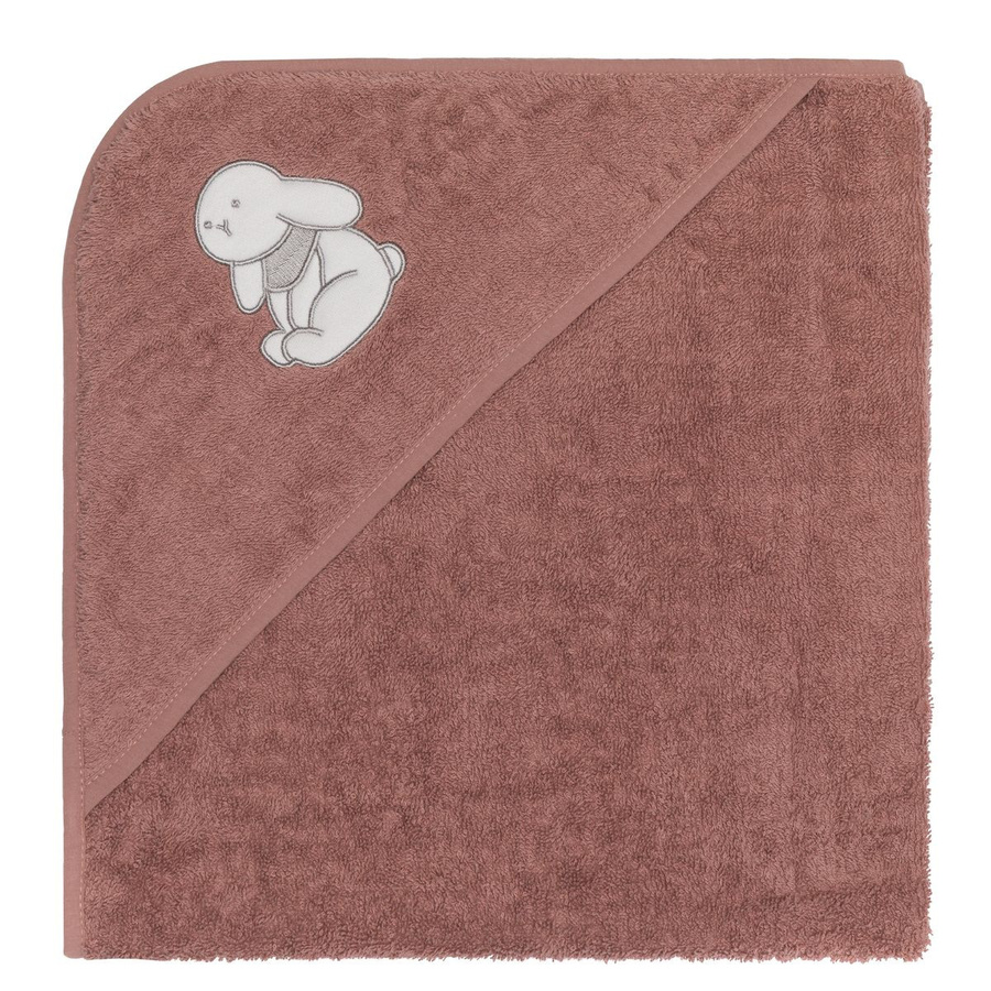 Fillikid Kapuzenbadetuch für Babys aus Baumwolle in Rosa, B/T: 75 x 75 cm - Bild 4