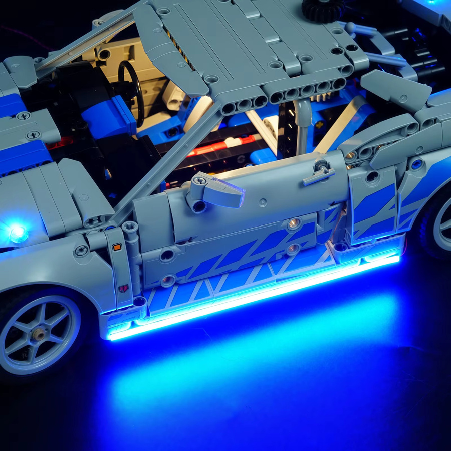 MAXCXT LED-Licht für LEGO 42210 Fast 2 Furious Nissan Skyline GT-R (R34) in Blau zur DIY-Dekoration - Bild 3
