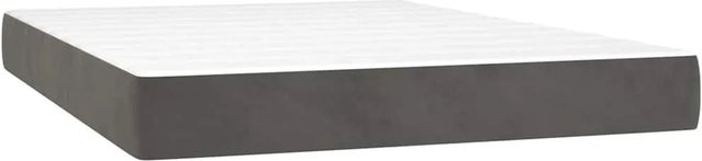 vidaXL Taschenfederkernmatratze aus Samt in Dunkelgrau, B: 120 cm, H: 20 cm - Bild 1
