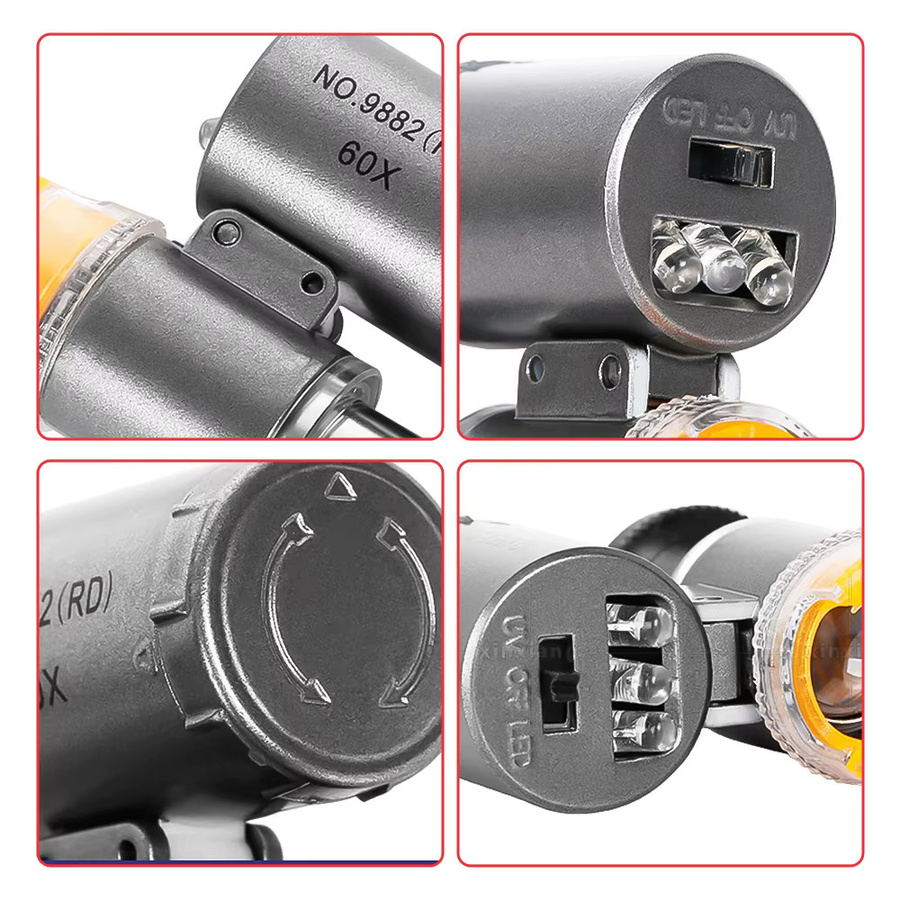 Gaqqee Lupe, 3 LED-Leuchten, Silber - Bild 3