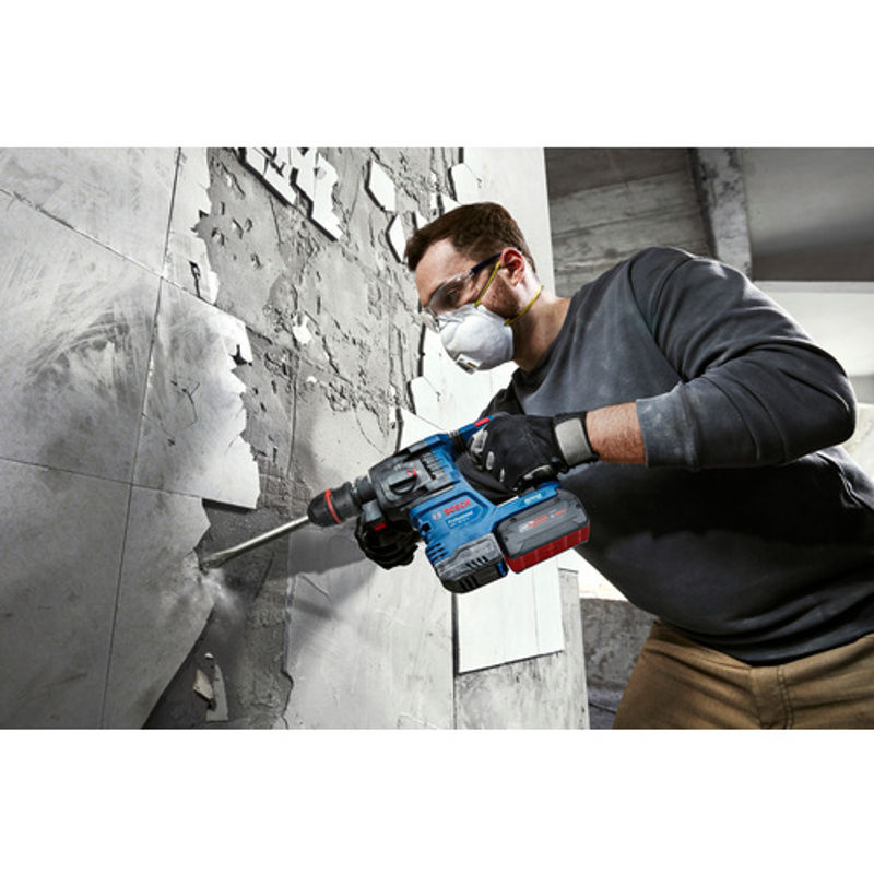 Bosch Professional Akku-Bohrhammer GBH 18V-22 SDS-Plus in Blau/Schwarz - Bild 4