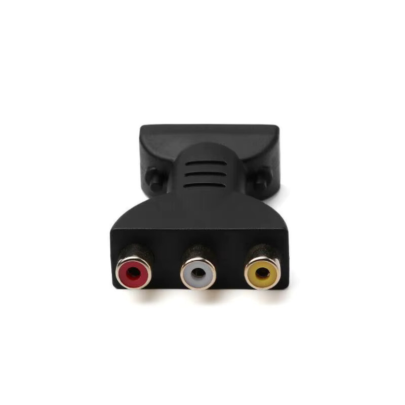 QUERPXAF HDTV zu RCA AV Konverter mit HDMI und RCA Anschlussadapter in Schwarz mit Rot Weiß Gelb Kabeln - Bild 3