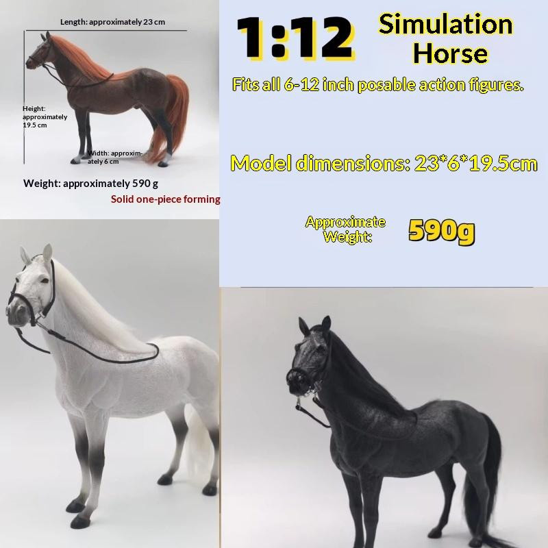 Yiran toy 1 Pferd Tierfigur braun mit rötlicher Mähne und Schweif - Bild 2