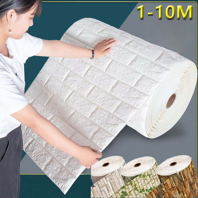 Wasserdichter PVC Wandaufkleber für Küche, Wohnzimmer und Kinderzimmer in Silber und Weiß, Breite: 70 cm - Bild 1