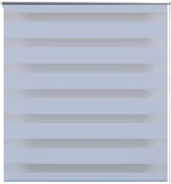 vidaXL Doppelrollo Day & Night gestreift in Weiß aus Polyester, B: 120 cm, H: 175 cm - Bild 1