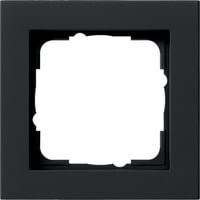 Gira Abdeckrahmen 1-fach Serie E2 Schwarz Matt Kunststoff Unterputzmontage IP20 - Bild 1