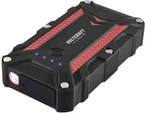 Voltcraft Schnellstartsystem VC-JS-800A-WP in Schwarz mit 400A Starthilfestrom, 12V und 2x USB-Steckdose inklusive USB-C und Micro-USB Anschlüssen - Bild 1