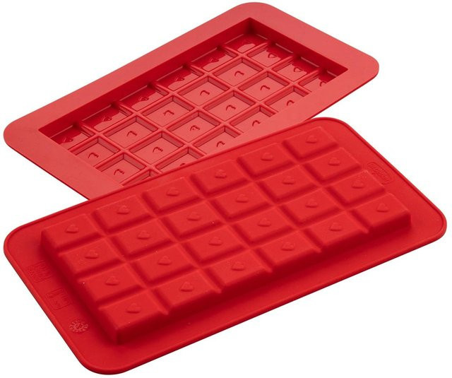 Dr. Oetker Schokoladenform Süße Tafeln, 2 Stück, Silikon, Rot - Bild 1