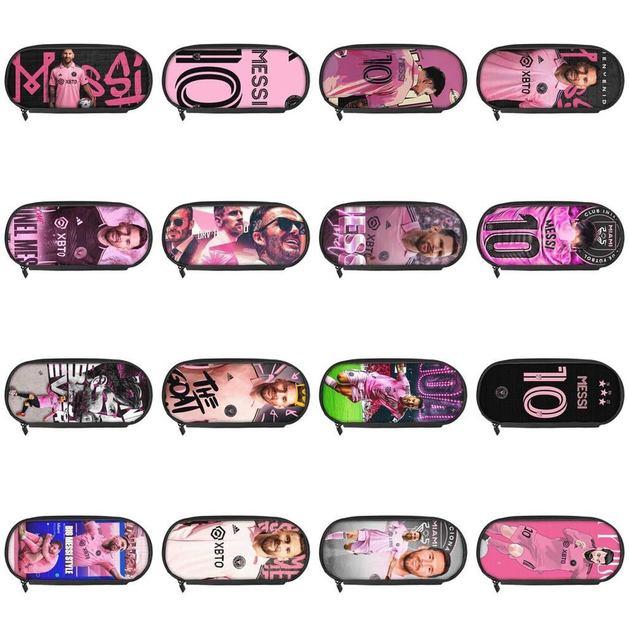 FernGlade Fußball Federtasche mit Messi-Design aus Oxford-Material für Teenager in Multicolor - Bild 2