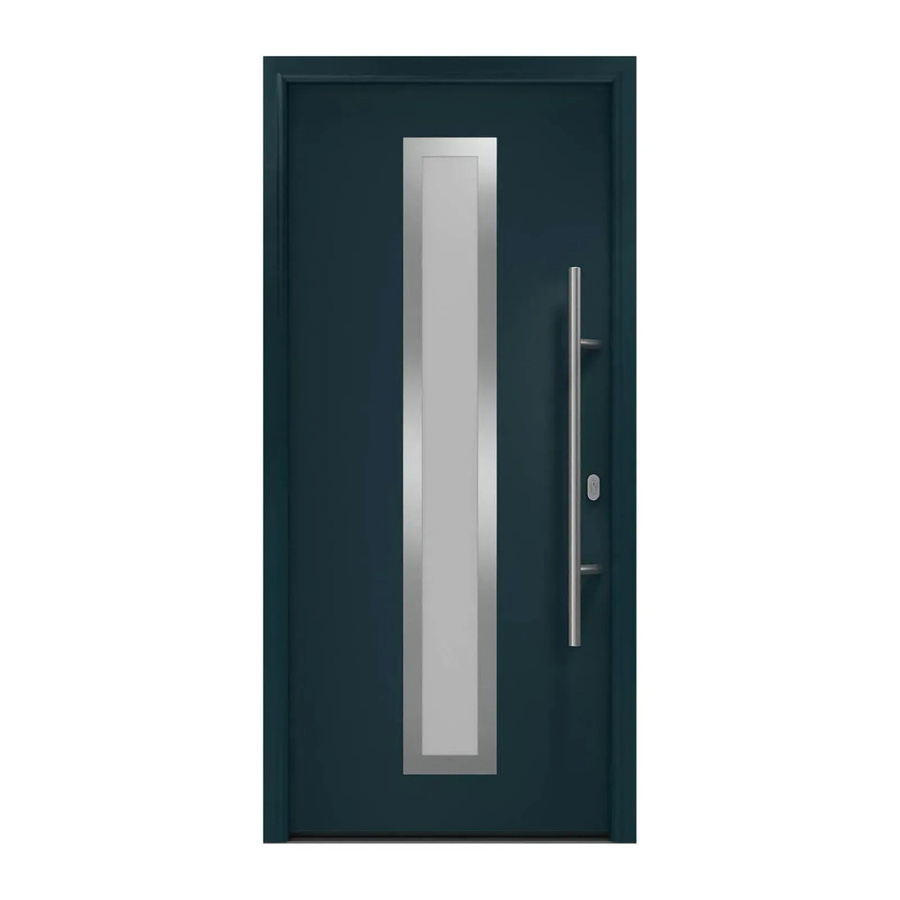 EcoStar Haustür Isopro IP 700S mit Glaseinsatz Anthrazitgrau B: 110 cm, H: 210 cm, DIN Rechts - Bild 2
