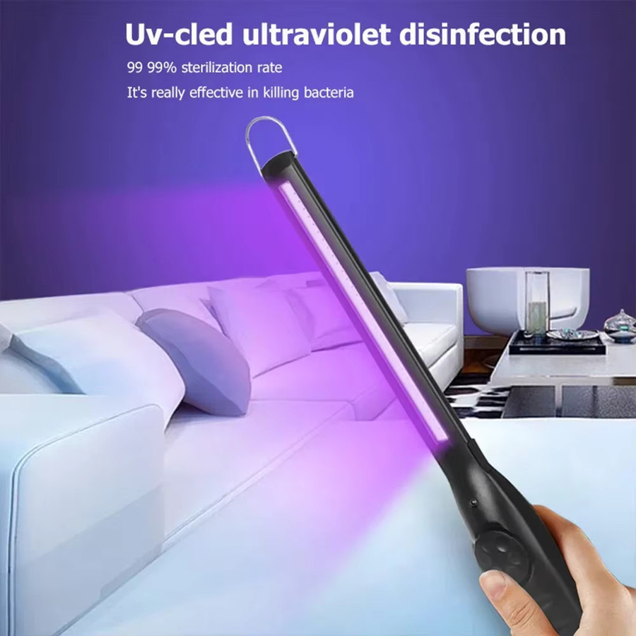 Heinast Tragbare UV Sterilisationslampe mit 30 LEDs, UVC Keimtötende Reinigung, Schwarz - Bild 3