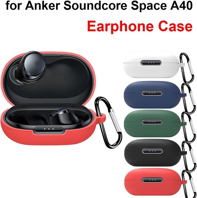 Silikon Kopfhörer Abdeckung für Anker Soundcore Space A40 Drahtlose Ohrhörer Schutzhülle für die Ladebox in Blau - Bild 1
